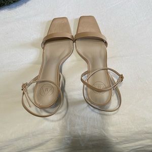Missguided strappy nude heels size 9